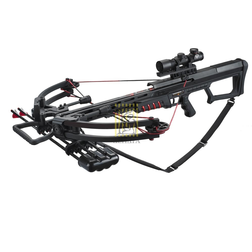 Арбалет блочный с защитой от холостого выстрела, ствол алюминий, плечи фиброглас, сила 95 Lbs, начал