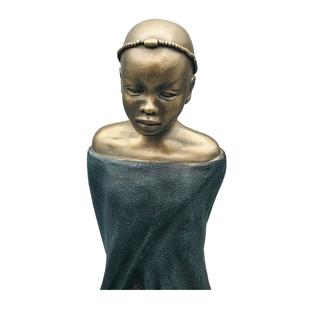 Фигурка Дети Масаи-Далила,патина,полистоун