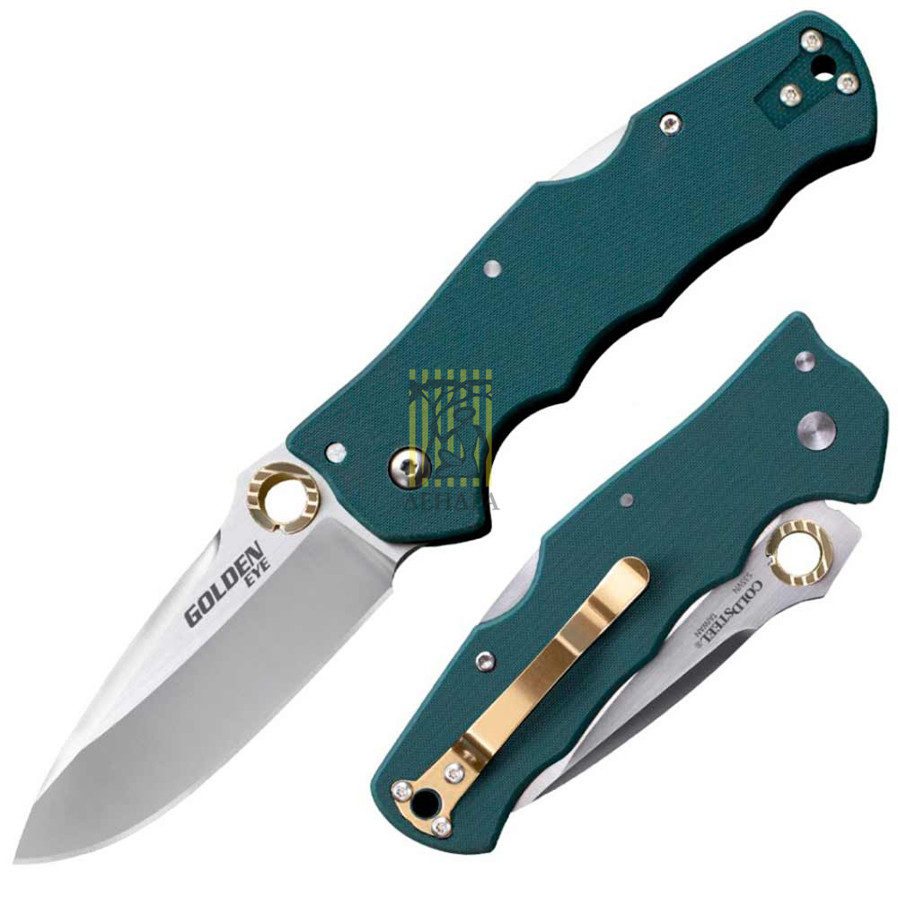 Нож "Golden Eye" складной, сталь S35VN, длина клинка 3 1/2, spear point, рукоять пластик G10, зелена