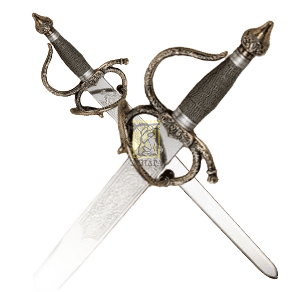 Меч "Колада Сид", клинок с гравировкой, рукоять под бронзу, ножны