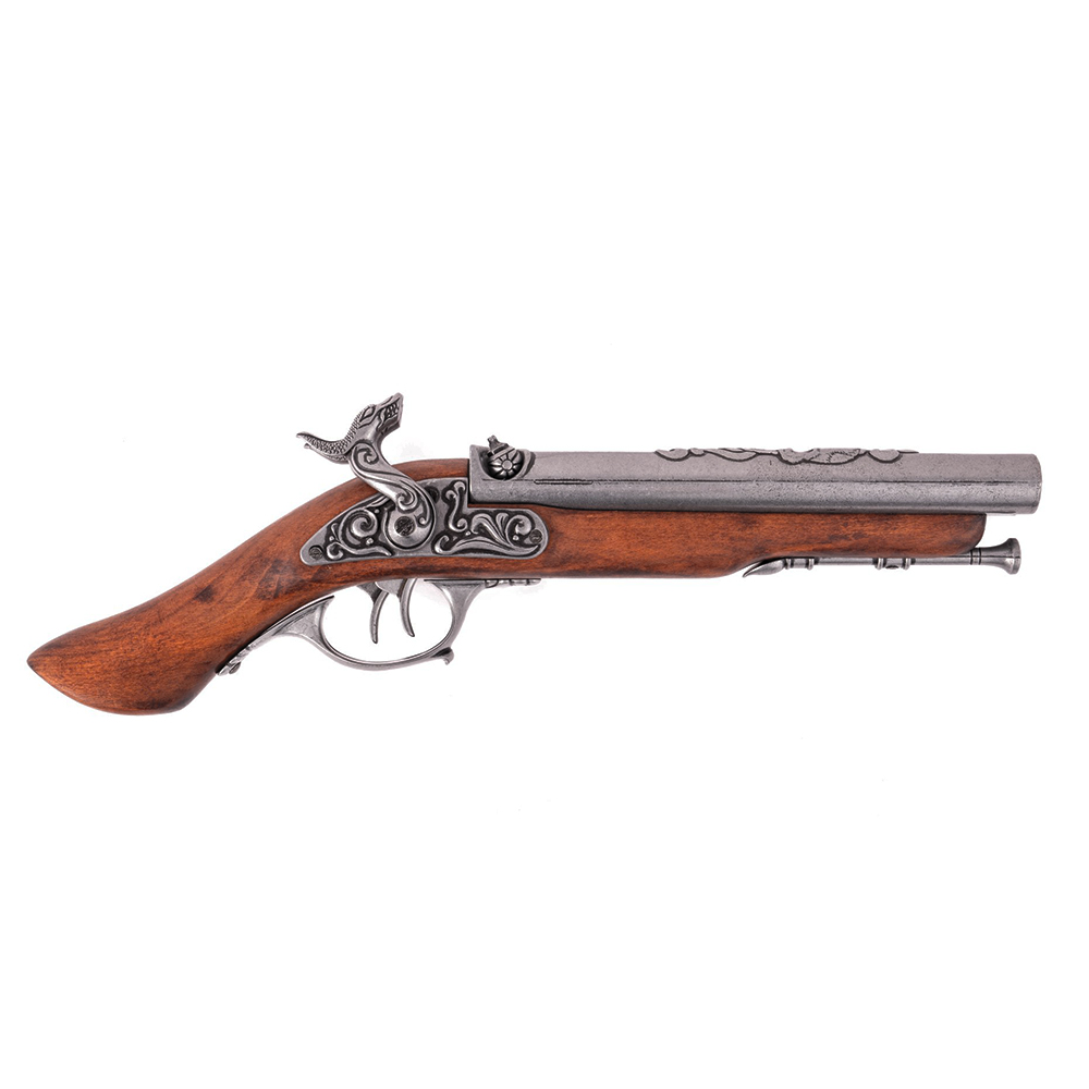 Пистолет капсульный пиратский с 2-мя стволами, XVIII в.