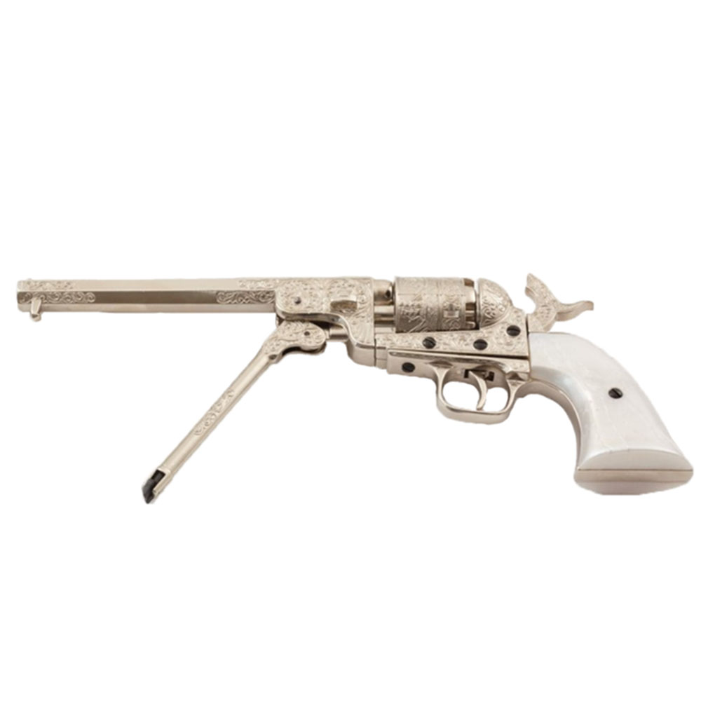 Револьвер морского офицера США, изготовлен С.Кольтом, 1851 г., ствол латунь, рукоять светлый пластик Револьвер морского офицера США, изготовлен С.Кольтом, 1851 г., ствол латунь, рукоять светлый пластик