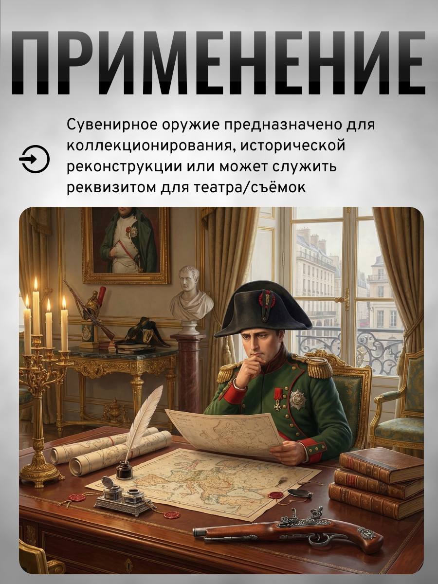 Пистолет кремневый, Франция, 18 век