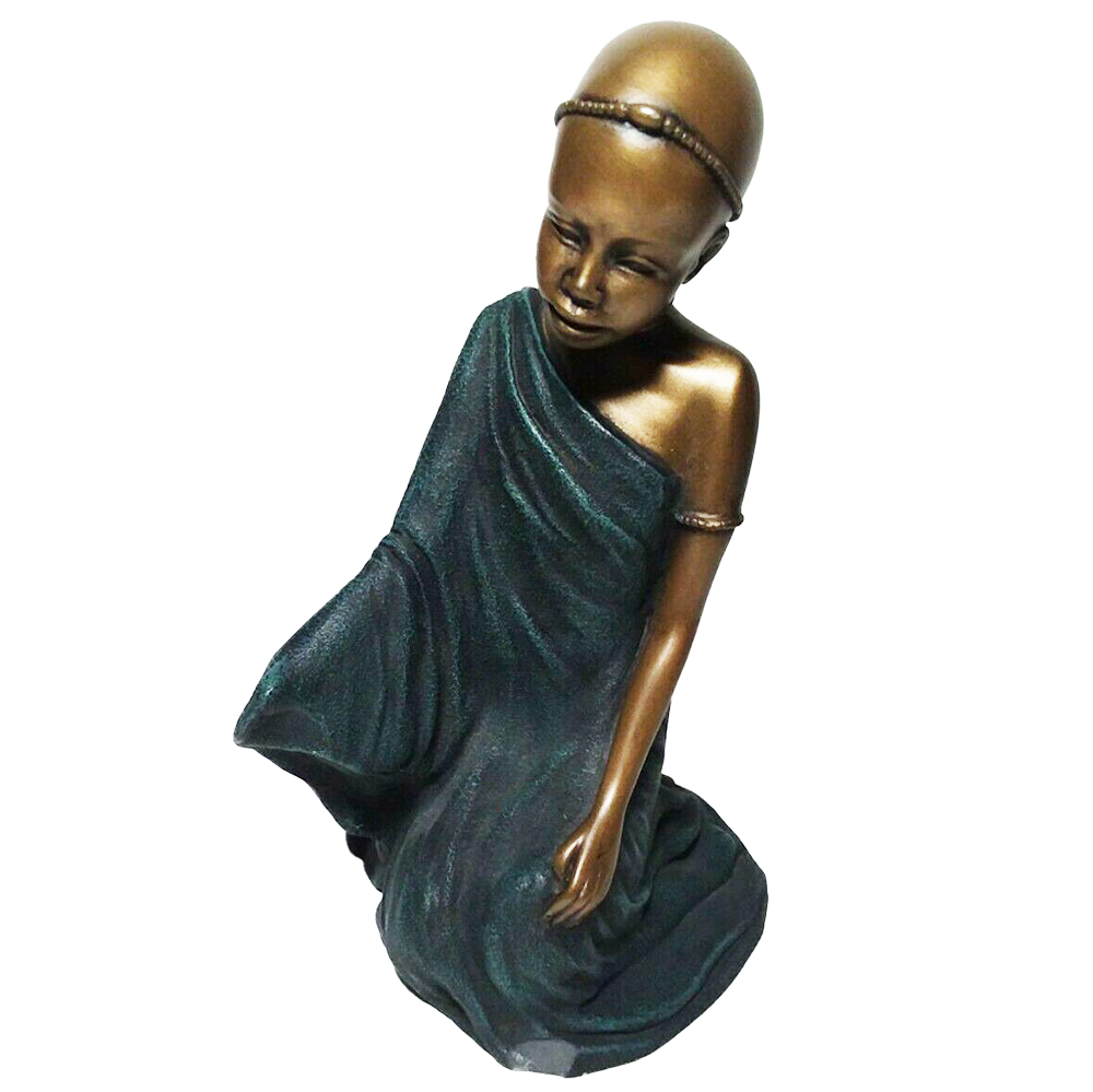 Фигурка Дети Масаи-Нафула и Ньери,сидящ,патина,полистоун Фигурка Дети Масаи-Нафула и Ньери,сидящ,патина,полистоун