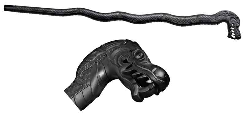 Трость Dragon, полипропилен, черная