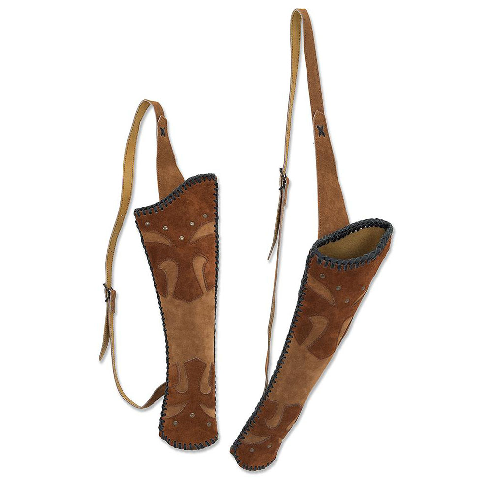 Кивер традиционный BRONCO для стрел заплечный, материал замша/кожа, длина 53 см, правый, цвет корич Кивер традиционный BRONCO для стрел заплечный, материал замша/кожа, длина 53 см, правый, цвет корич