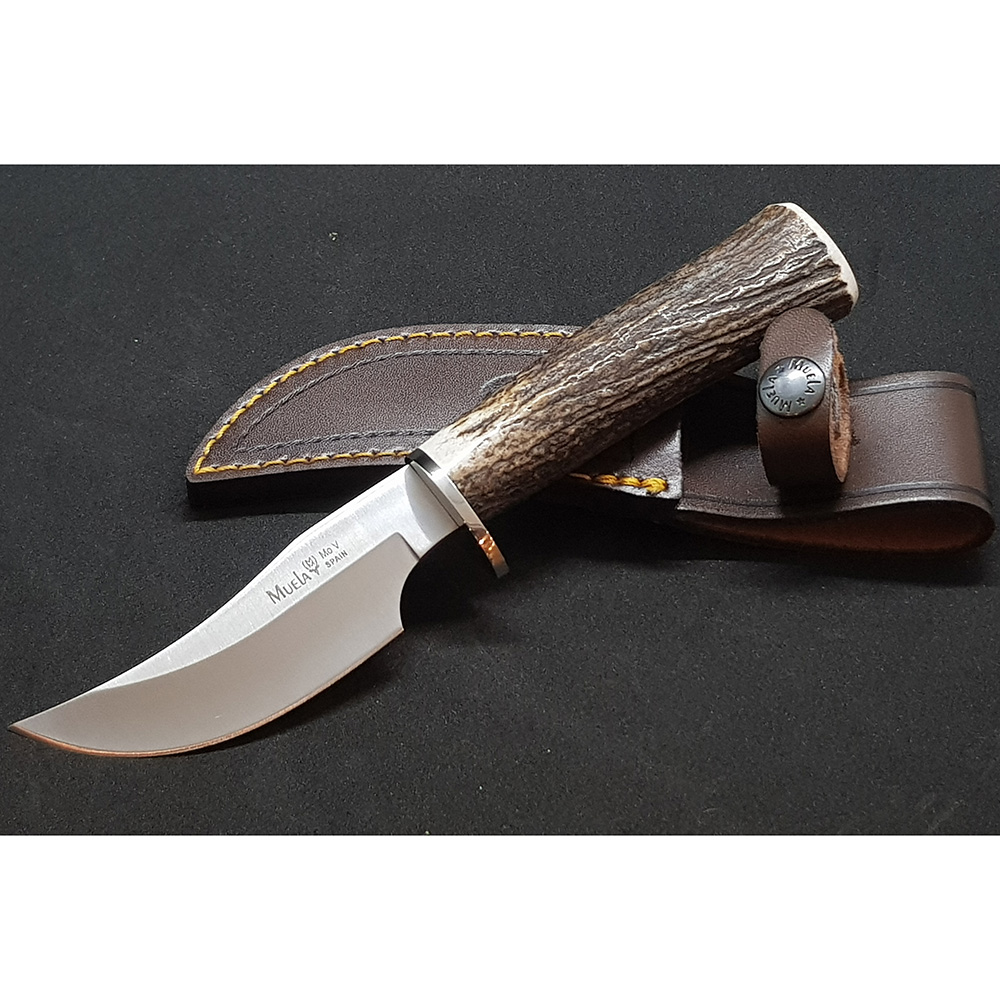 Нож "DP" с фикс клинком длиной 10 см, рукоять рог оленя, ножны кожа Нож "DP" с фикс клинком длиной 10 см, рукоять рог оленя, ножны кожа