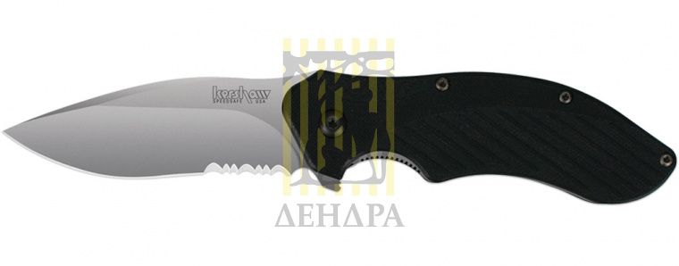 Нож складной "Clash", сталь 8CR13MOV, твердость 60 HRC, матовое покрытие, 1/3 серрейтор, рукоять сте