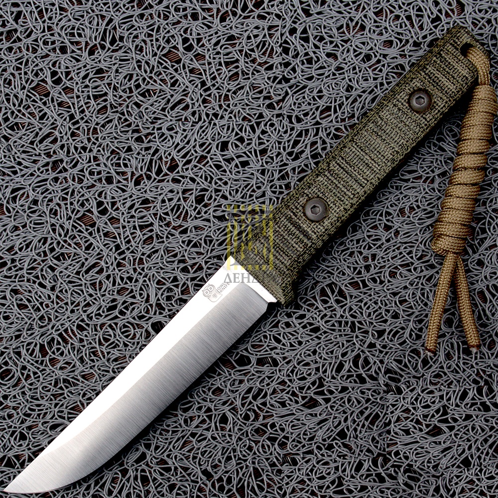 Нож OWL KNIFE FUKUROU-S сталь ELMAX, Рукоять микарта, ножны кожа, тип клинка С Нож OWL KNIFE FUKUROU-S сталь ELMAX, Рукоять микарта, ножны кожа, тип клинка С