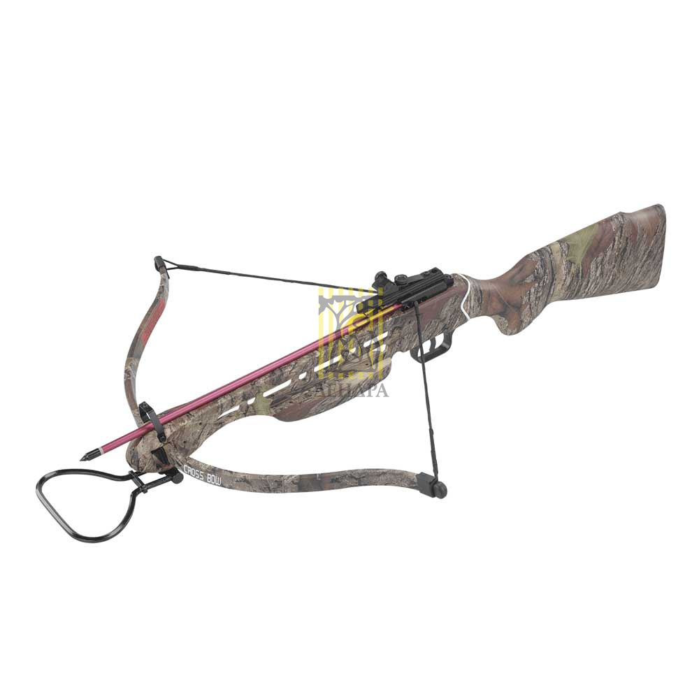 Арбалет рекурсивный, приклад дерево, плечи фиброглас, начальная скорость 210 фут/сек, сила 95 Lbs, д