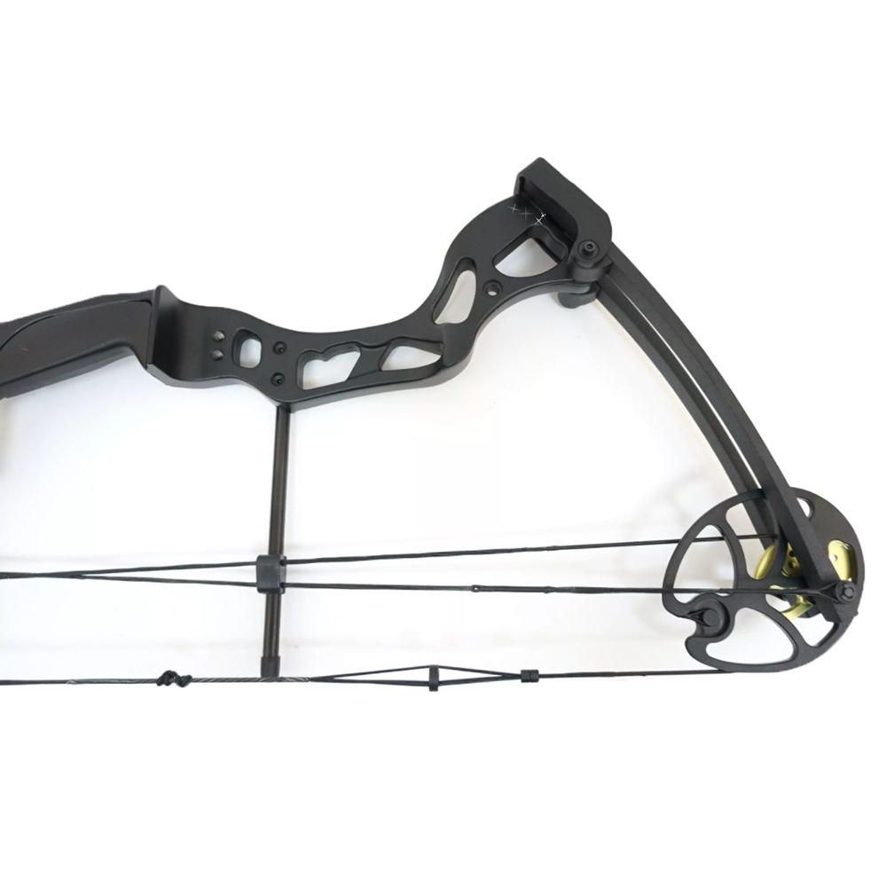 Лук блочный, рукоять алюминий, начальная скорость 310 фут/сек, сила 60Lbs, цвет черный