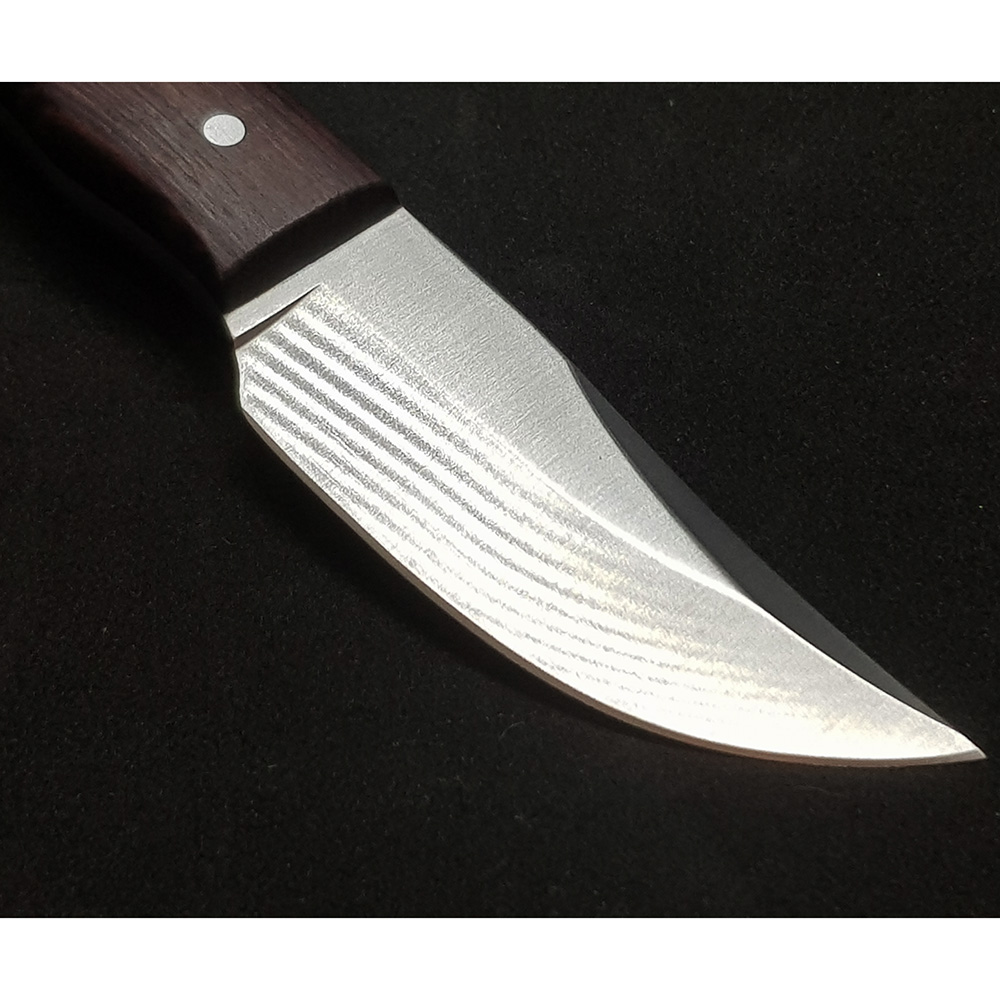 Нож-скиннер "ORIX", клинок 8 см, рукоять палисандр, ножны кожа