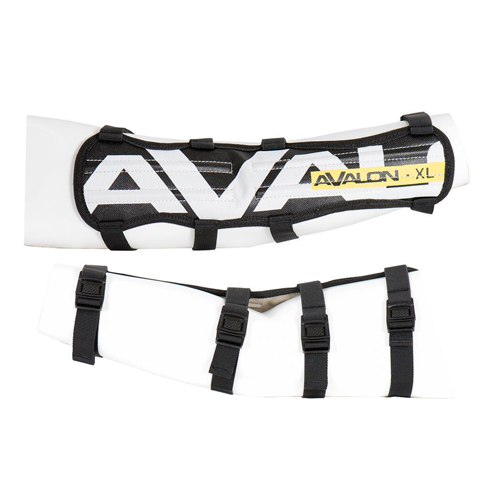 Защитная крага двойная для стельбы из лука, размер XL, длина 32,5 см, материал полиэстер, 4 защелки,