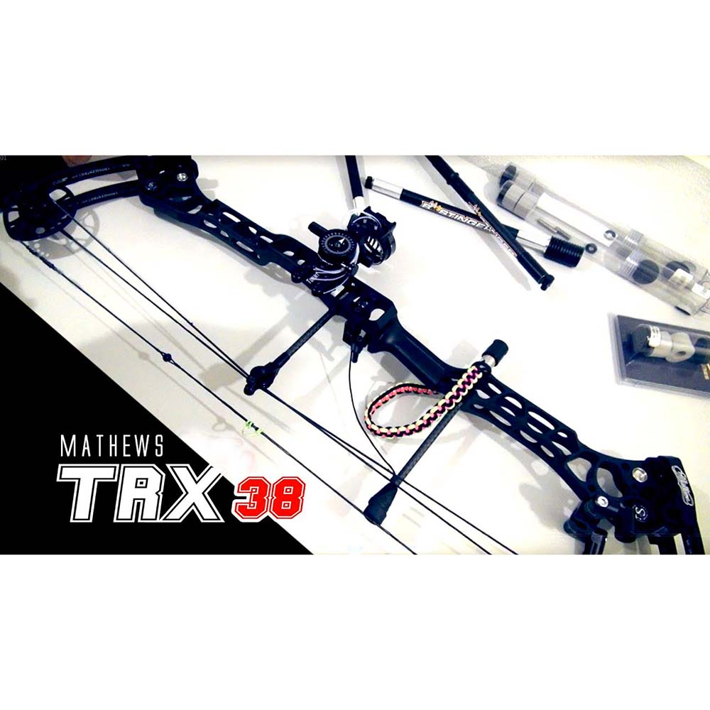 Лук блочный TRX 38, начальная скорость 328 фут в сек, сила 60 lbs, для праворуких, длина натяжения 2