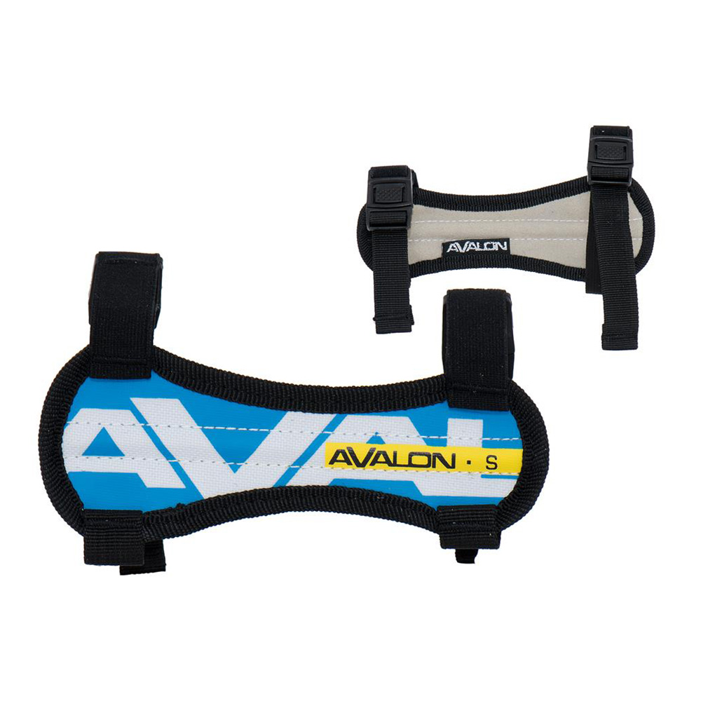 Защитная крага для стельбы из лука, размер S, длина 17 см, материал полиэстер, 2 защелки, цвет синий