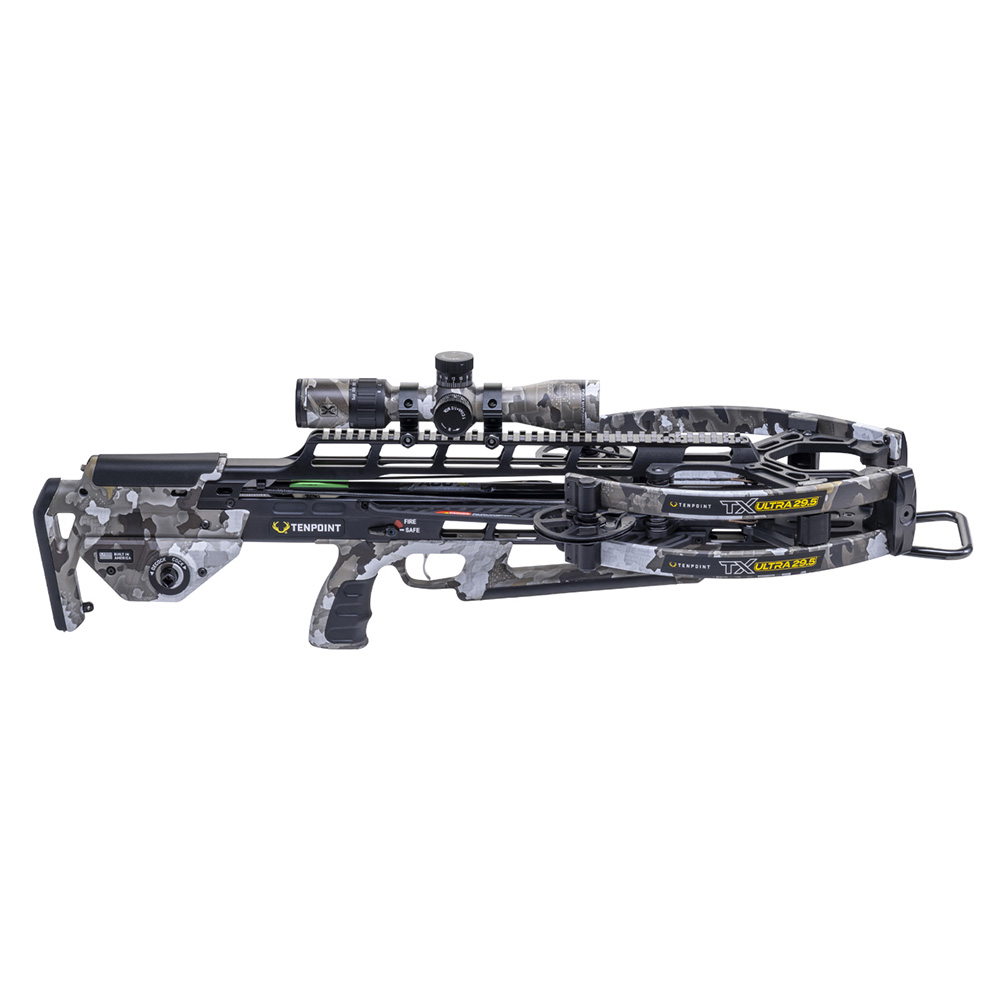 Блочный арбалет TenPoint TX Ultra 29.5, длина 29,5", ширина 11/6,5", ход тетивы 13,5", вес 8 фунтов, скорость 460 fps, цвет Vektra