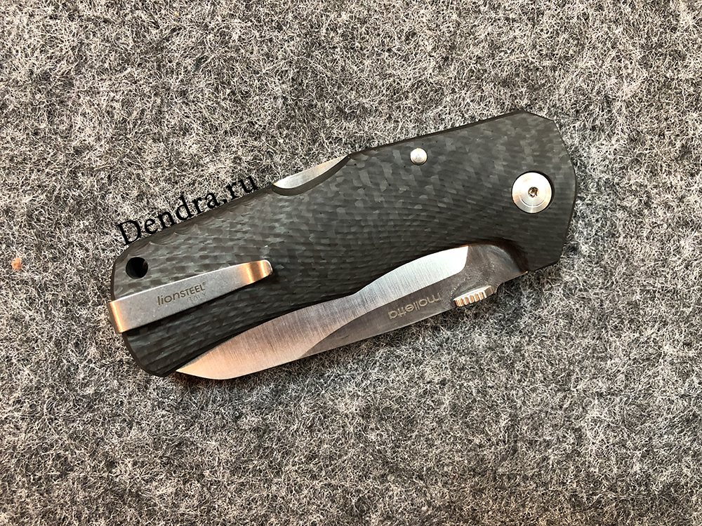 Нож TM1 складной, сталь Sleipner, твердость 60-61 HRC, обработка Satin, рукоять карбон, клипса