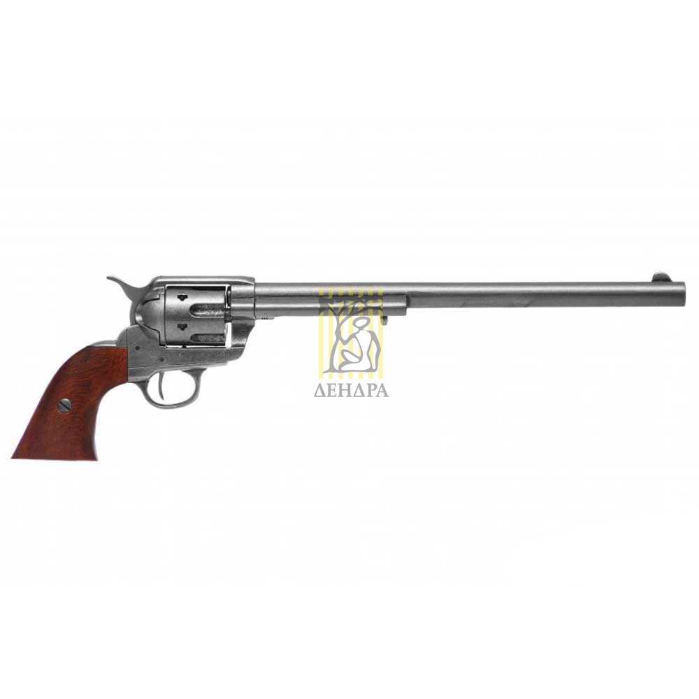 Револьвер "Миротвороец" 12", деревянные накладки, .45 калибра, США, 1873 г., длина 46 см. Револьвер "Миротвороец" 12", деревянные накладки, .45 калибра, США, 1873 г., длина 46 см.