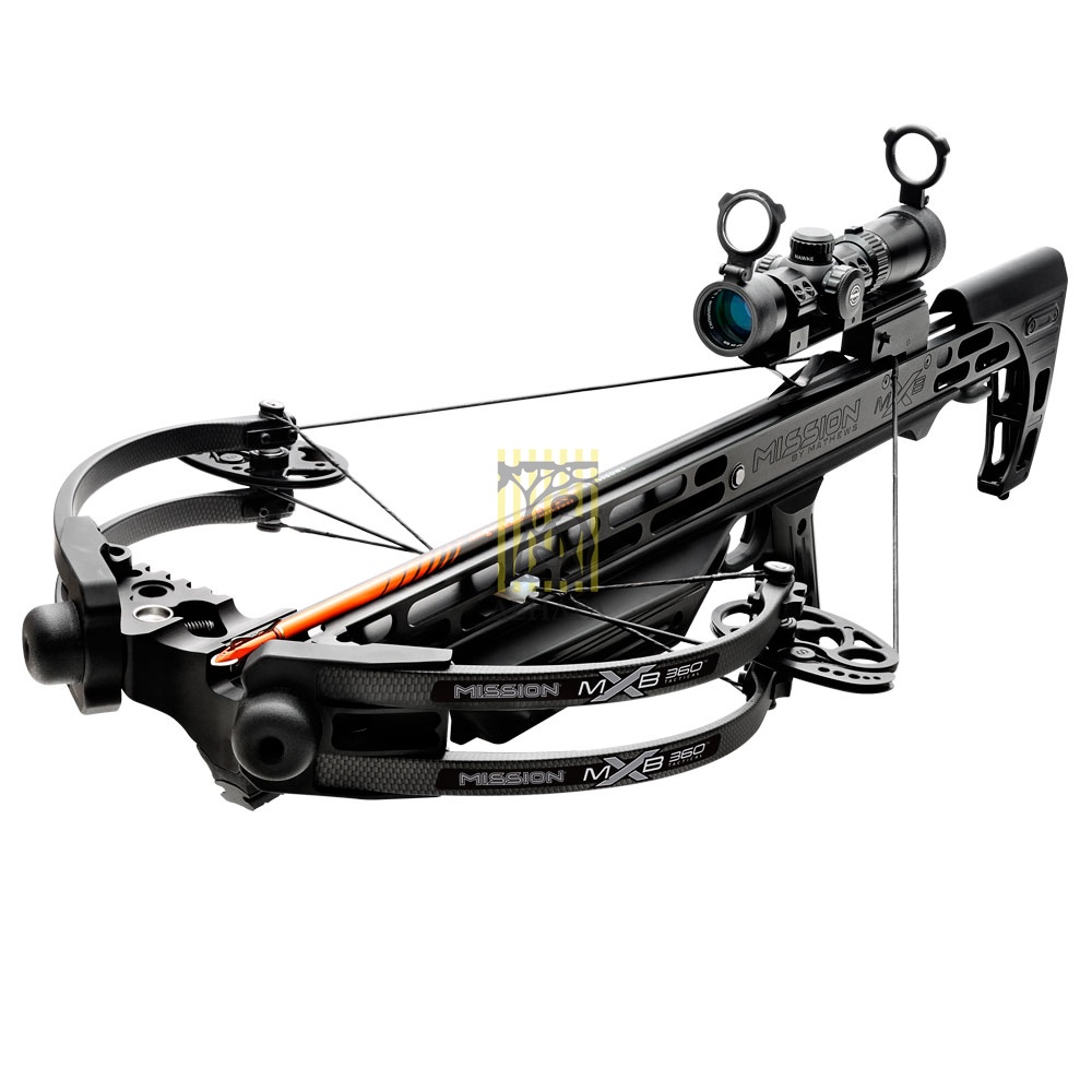 Арбалет MXB-360, начальная скорость 360 фут в сек, усилие натяжения 95Lbs, цвет черный, в комплекте