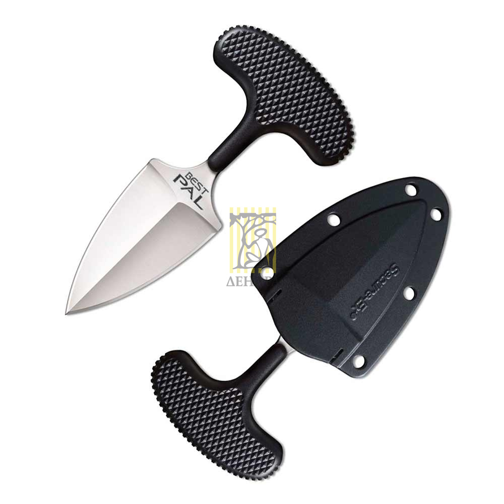 Нож URBAN EDGE PLAIN EDGE с фиксированным клинком, сталь AUS 8A, рукоять кратон, ножны пластиковые