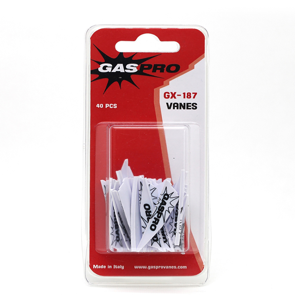 Оперение для стрел GX-187, размер 1.87", форма Shield, цвет белый, 40 шт в упаковке