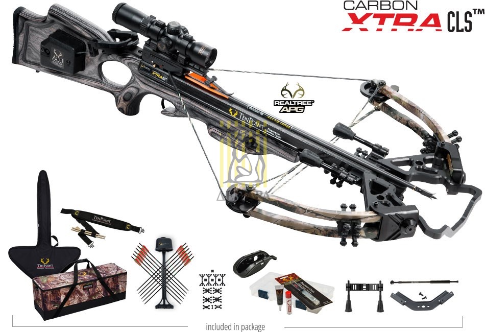 Арбалет Carbon Xtra CLS - 95lbs с аксессуарами: прицел Rangemaster Pro, ручной натяжитель AcuDraw50,