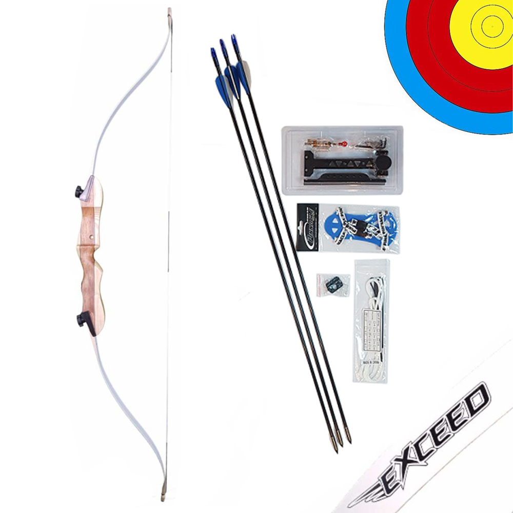 Лук классический Exceed, длина 66", сила 20 lbs, рукоять дерево длина 24", плечи дерево фом, правый,