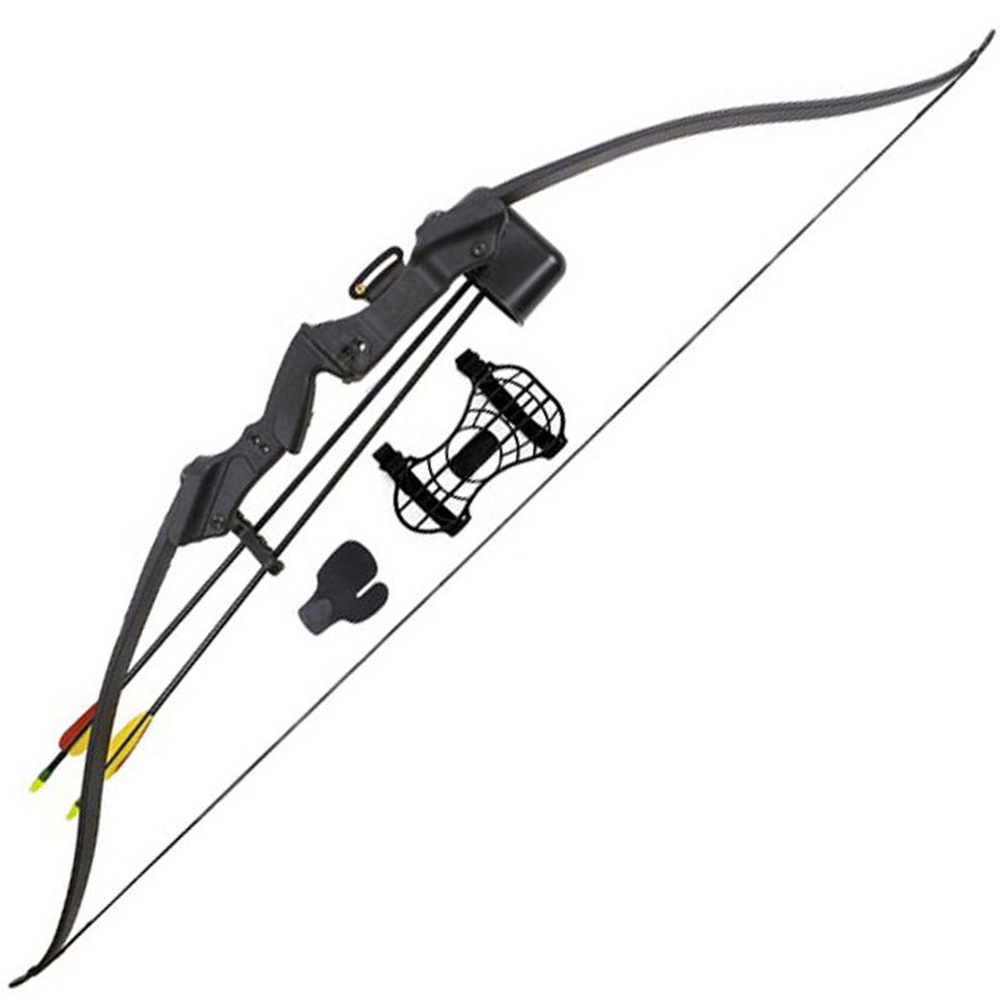 Лук рекурсивный для начинающих, сила 20 Lbs, длина 46", длина растяжки 24", с компл аксессуаров: пол