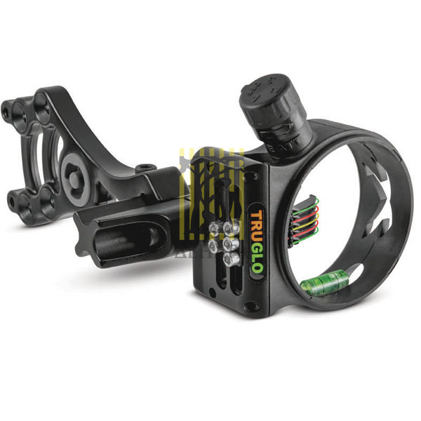 Прицел для лука блочного лука Storm, 5 пинов размер 0,019, уровень, подсветка, материал алюминий, цв