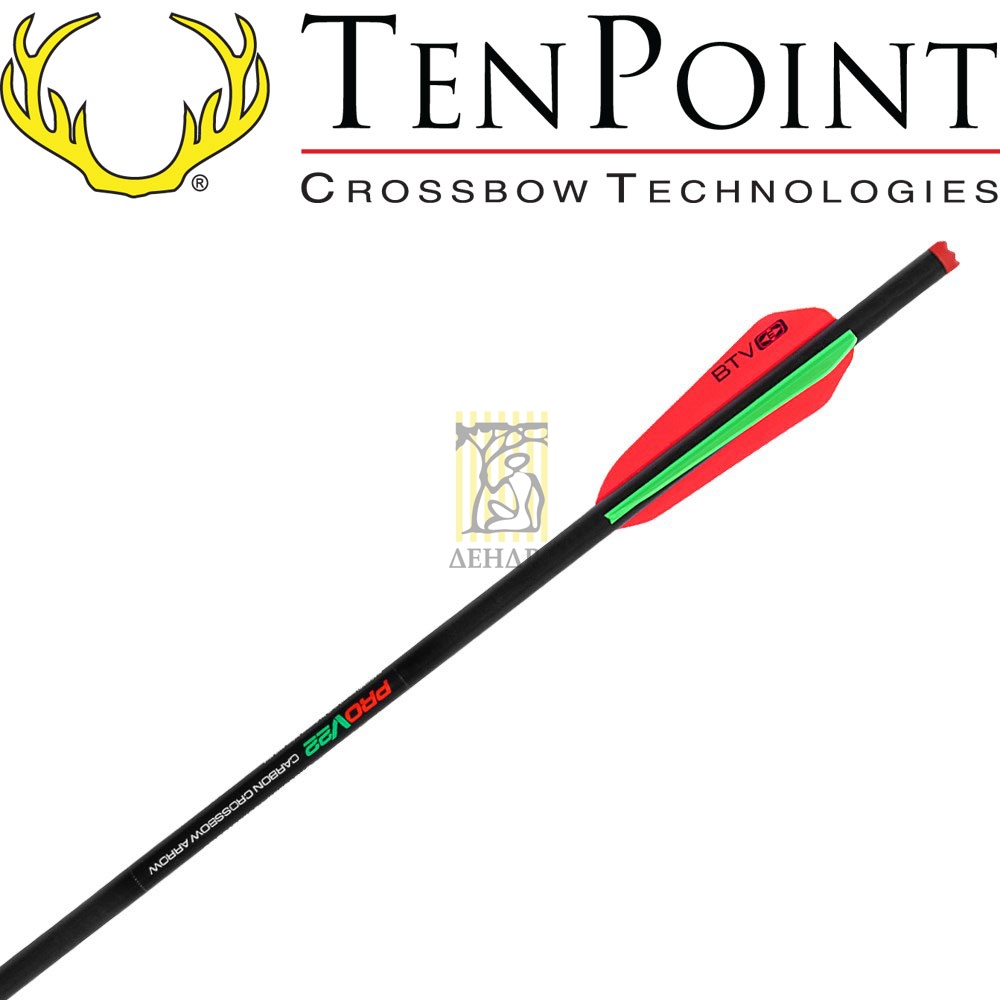 Стрелы для арбалета Carbon Pro-V карбоновые, длина 22", размер 22/64, хвостовик SuperBrite Omni, 6 ш