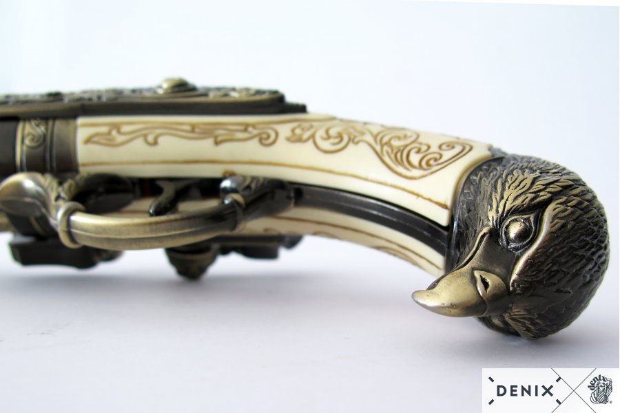 Пистолет кремневый трехдульный, Франция, 18 век