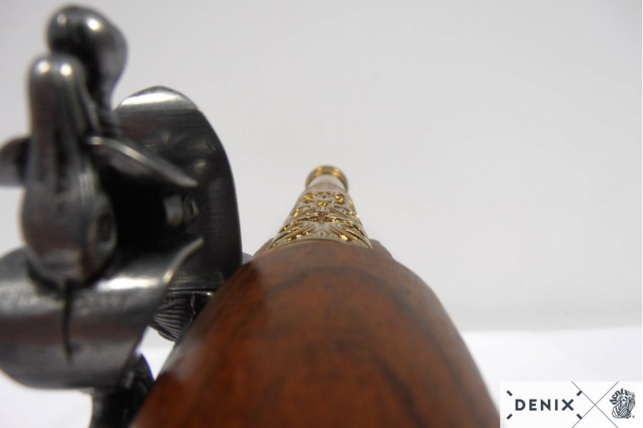 Пистолет кремневый двудульный, Индия, 18 век