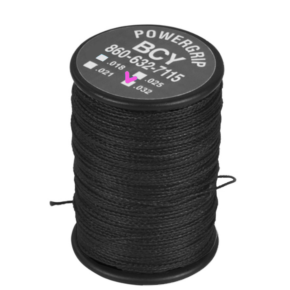 Нить обмоточная Powergrip для тетивы, размер 0,032", длина 40 ярдов, производитель BCY, цвет черный Нить обмоточная Powergrip для тетивы, размер 0,032", длина 40 ярдов, производитель BCY, цвет черный