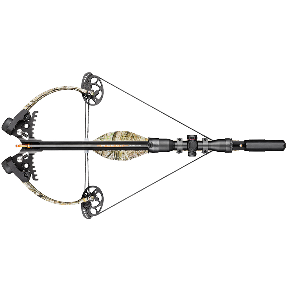Арбалет MXB400, начальная скорость 400 фут в сек, усилие 95Lbs, цвет камуфлированный, с комплектом а