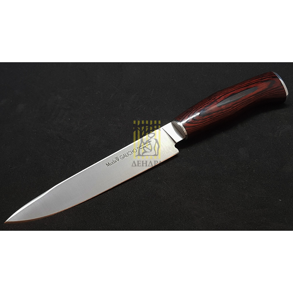 Нож "GAUCHO" с фикс клинком длиной 16 см, рукоять Pakka wood, ножны кожа
