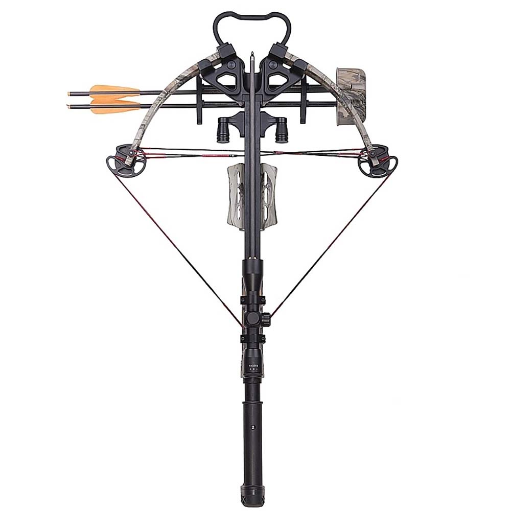 Арбалет блочный с защитой от холостого выстрела, начальная скорость 370 фут/сек, расстояние между ос