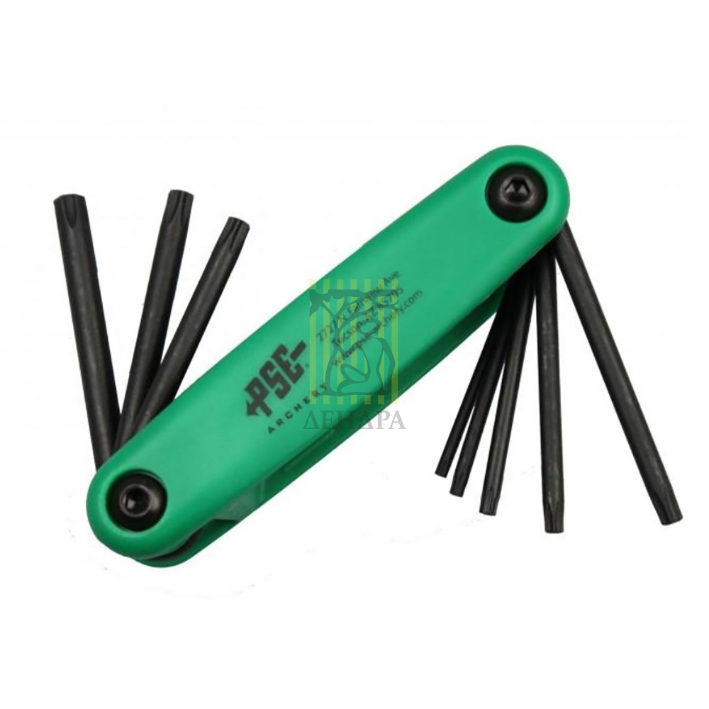 Набор ключей для лука PSE TORX (звездочка) для лука, размер от Т9 до Т40, производстводитель Bondhus Набор ключей для лука PSE TORX (звездочка) для лука, размер от Т9 до Т40, производстводитель Bondhus