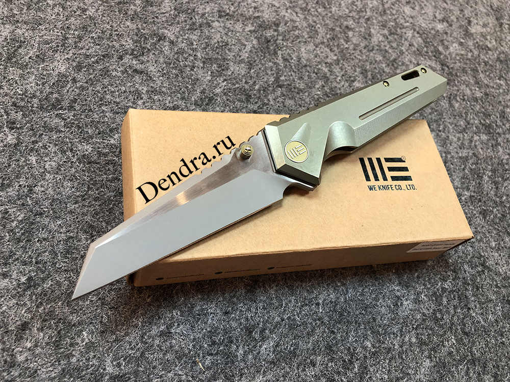 Нож складной  609F, цвет зеленый, сталь CPM-S35VN, длина клинка 104 мм, рукоять титан, frame-lock