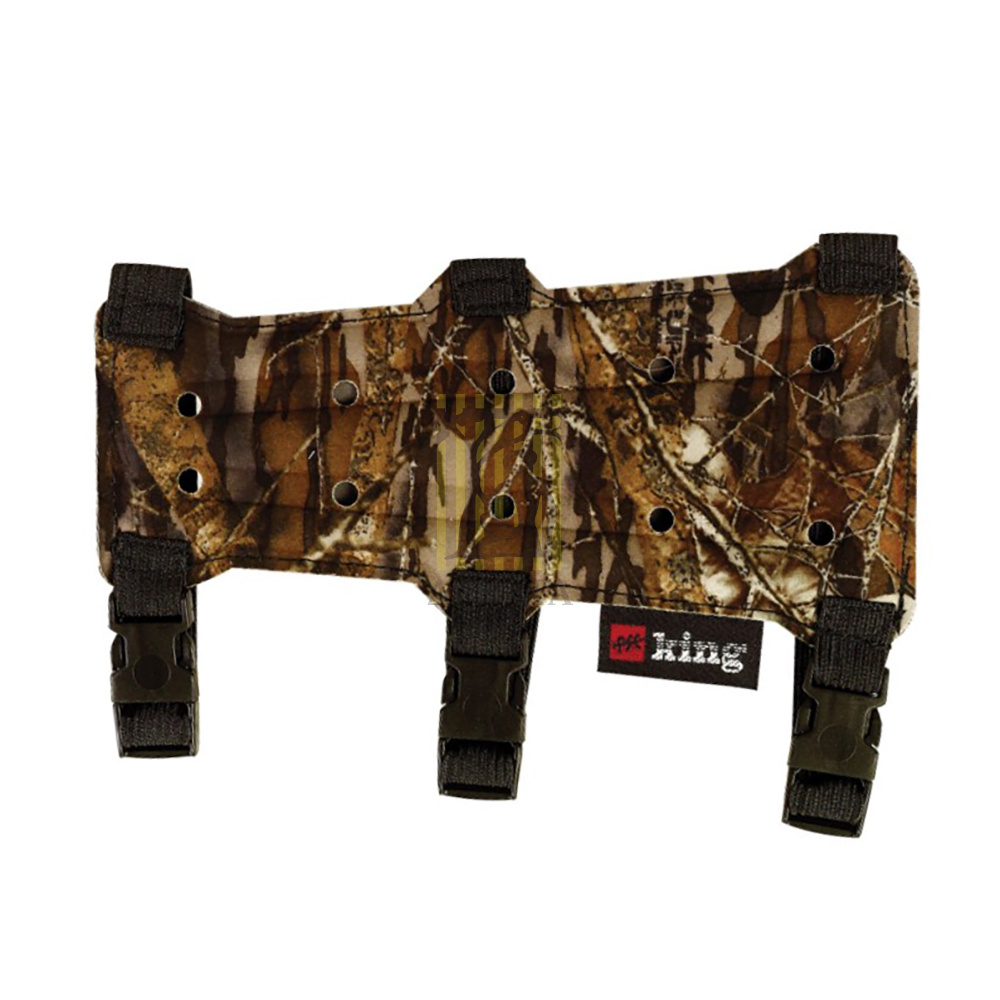 Защитная крага для стрельбы из лука на 3 ремешках, длина 7", кожзаменитель, цвет камуфляж