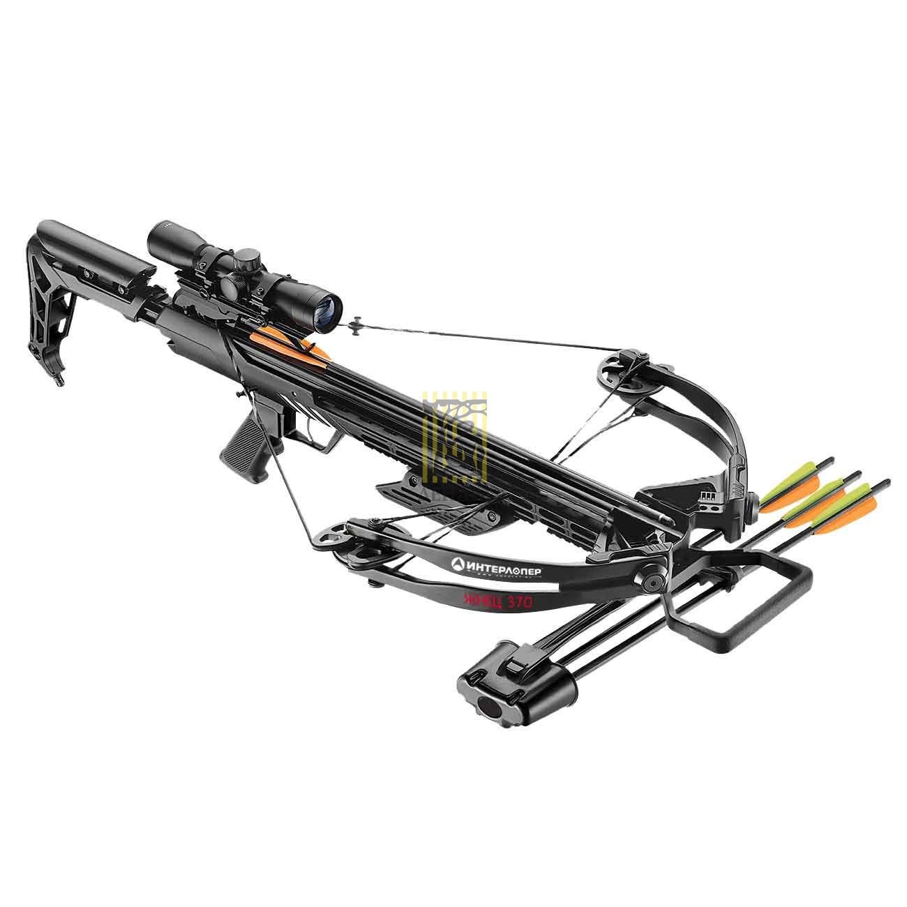 Арбалет блочный "Жнец 370", усилие натяжения 43 (кг), начальная скорость 370 футов в сек с комплекто