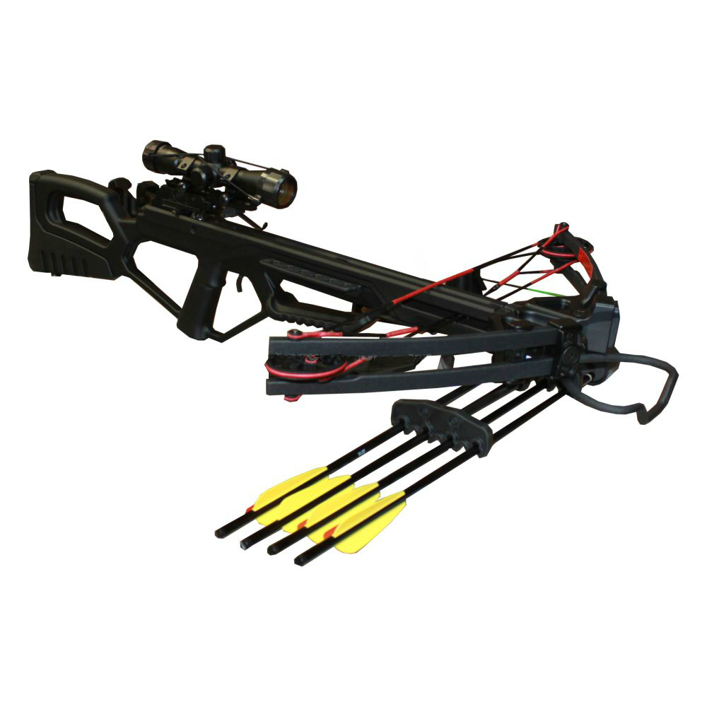 Арбалет блочный, сила 95 Lbs, цвет черный, с комплектом аксессуаров