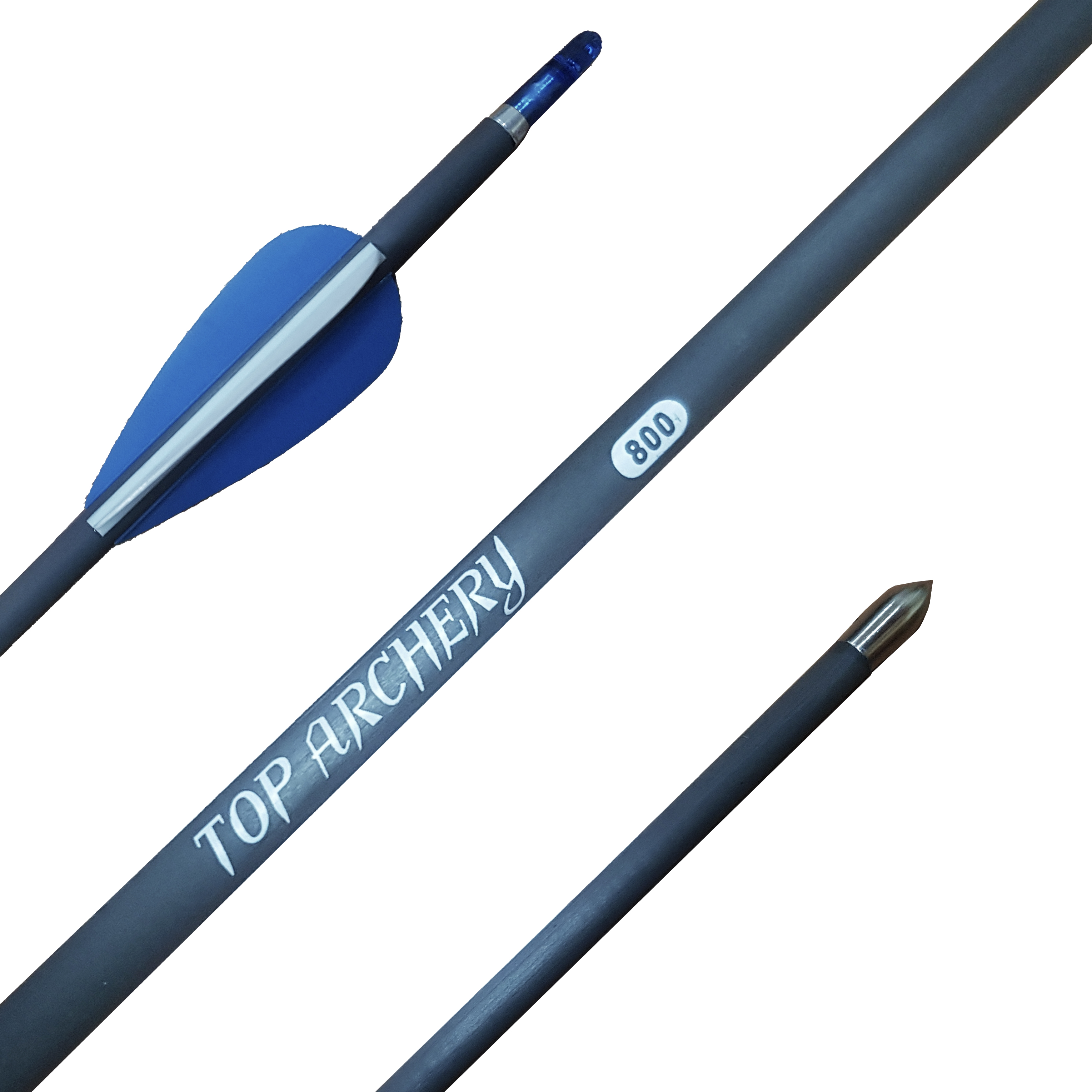 Стрела спортивная TOP лучная, диаметр 4,2 мм, длина 30", жесткость 800, материал карбон,  оперение P