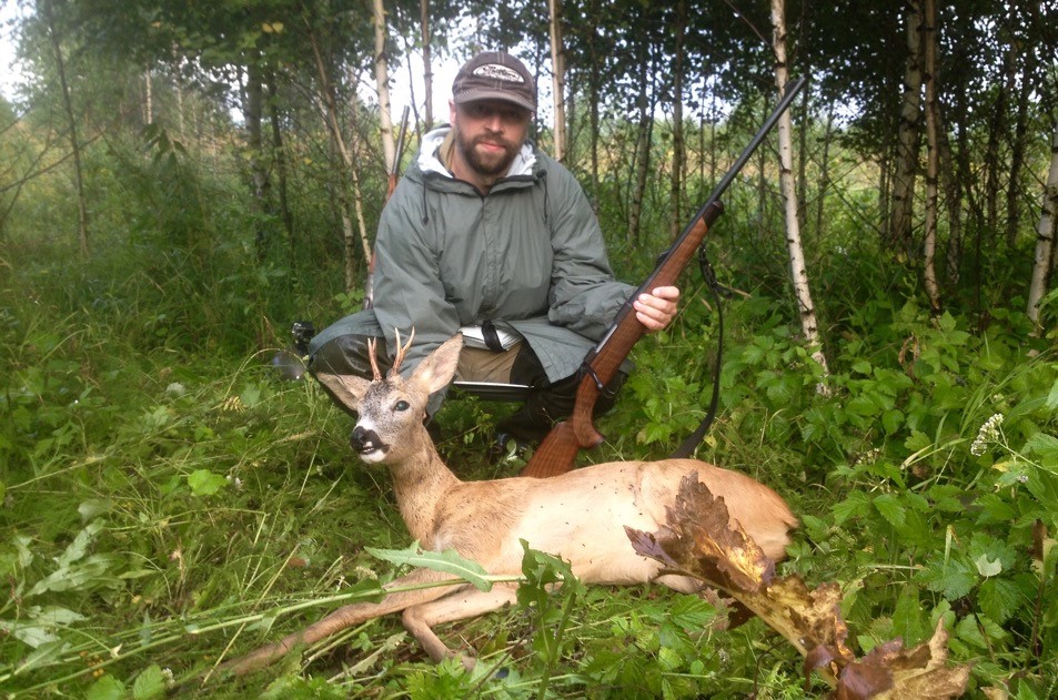 Охота на самца косули с манком