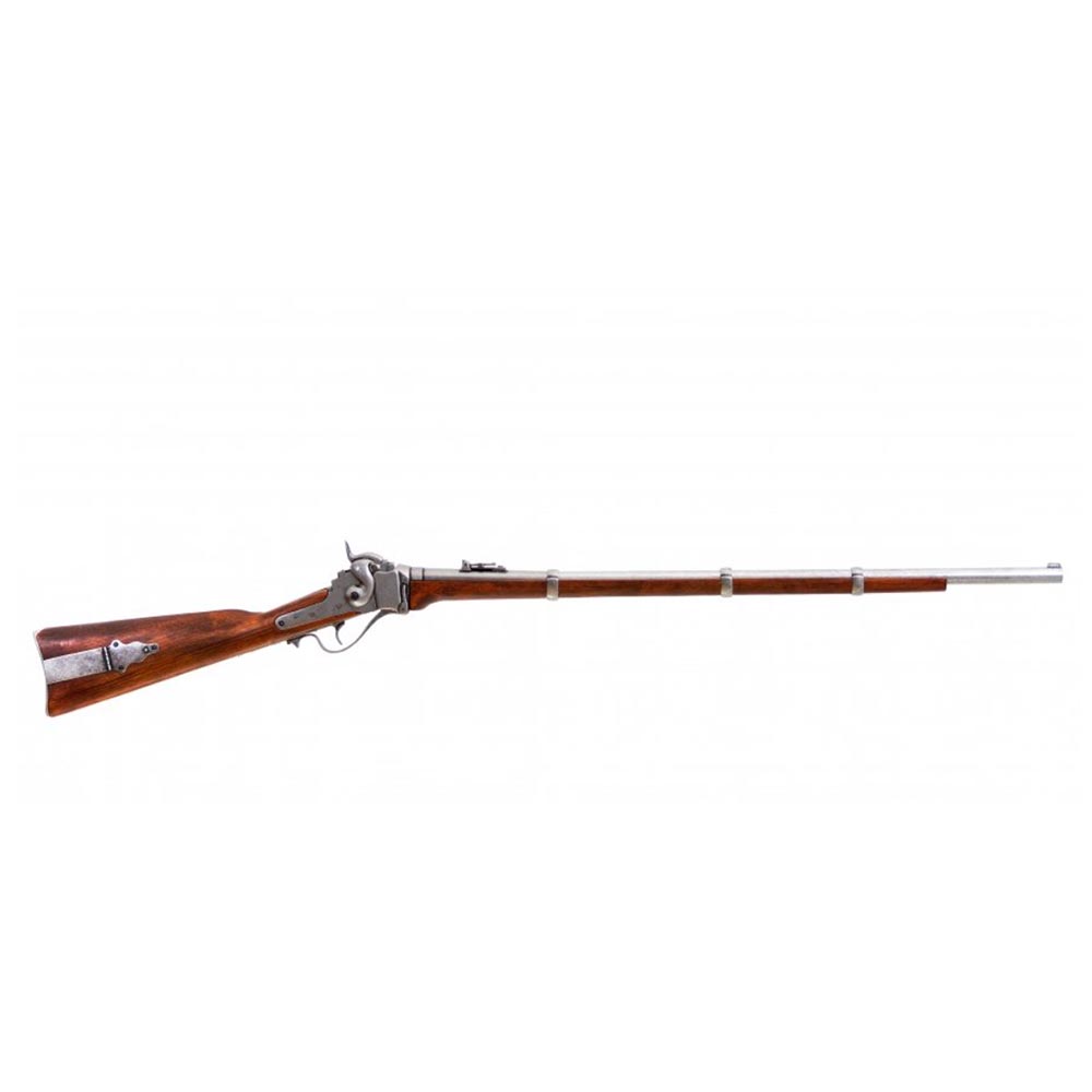 Винтовка Шарпса капсюльная с затворным заряжанием. Репродукция из металла и дерева, с имитацией меха