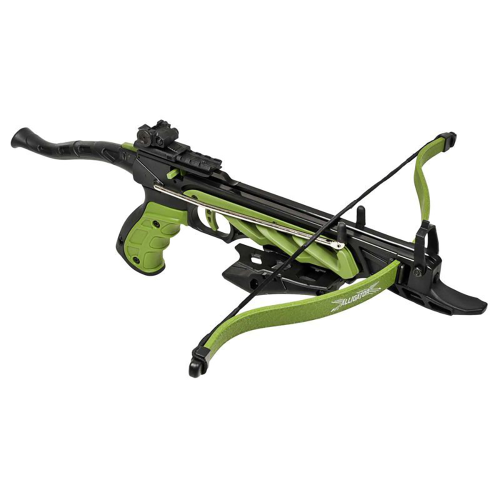 Арбалет-пистолет Alligator начальная скорость 185 фут/сек, расстояние между осями 16,5", длина натяж