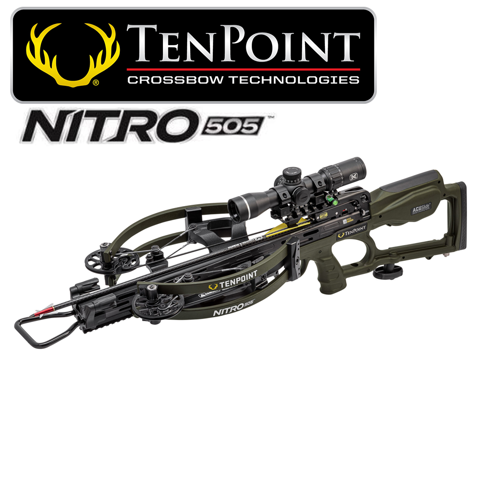 Арбалет TenPoint NITRO 505, нач. скорость 505 fps, от оси до оси 6,5", длина 30,7"