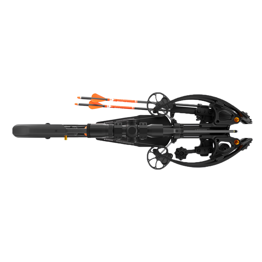 Арбалет Ravin R29X, скорость 137 м/с (450 ф/с);  натяжение 81,6 кг (180 lbs); Вес 3 кг; Длина: 74 см (29 дюйм); Ширина между осями (взведенный): 15,2 см (6 дюйм); Ширина между осями (невзведенный): 26,7 см (10,5 дюйм); ход тетивы: 32 см (12,5 дюйм