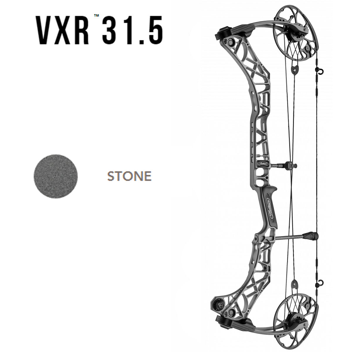 Лук блочный VXR315, начальная скорость 343 фут в сек, расстояние между осями 30", база 6", сила 60 l