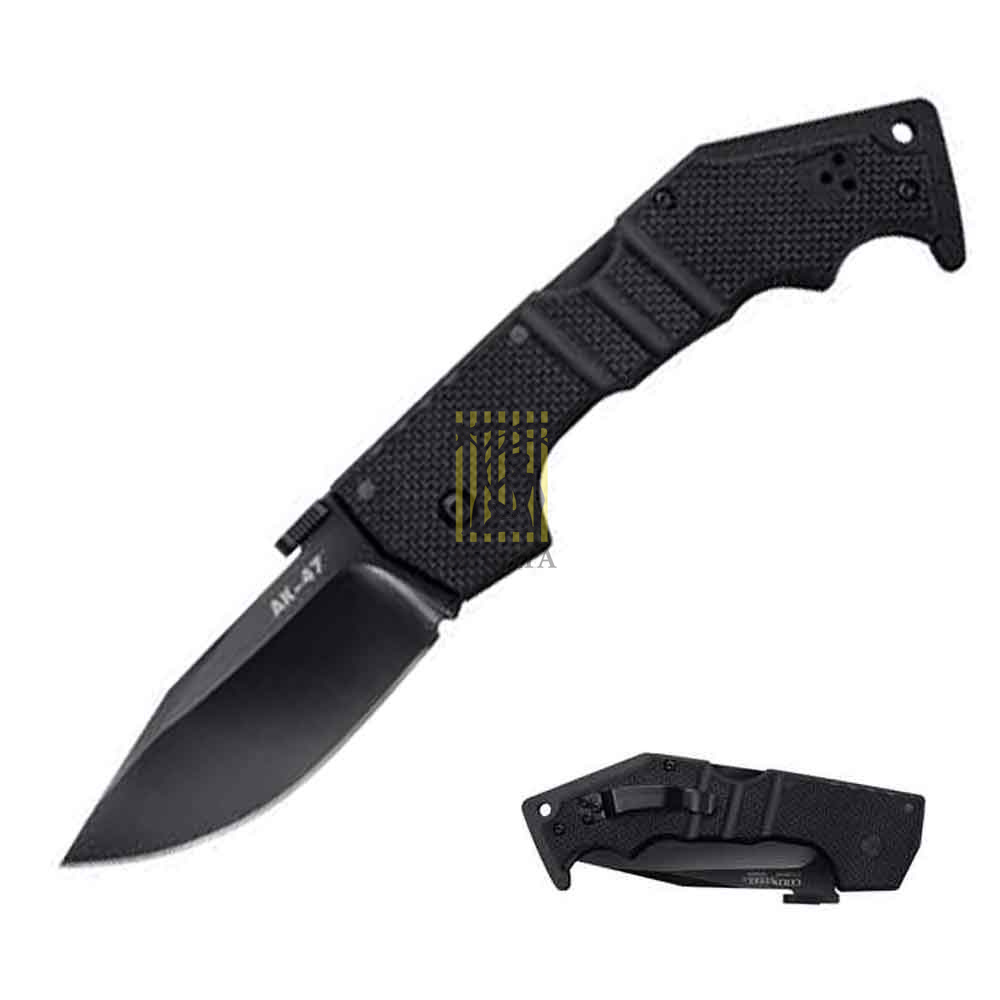 Нож AK-47 складной, сталь S35VN, длина клинка 3 1/2", покрытие DLC, рукоять пластик G10, цвет черный Нож AK-47 складной, сталь S35VN, длина клинка 3 1/2", покрытие DLC, рукоять пластик G10, цвет черный