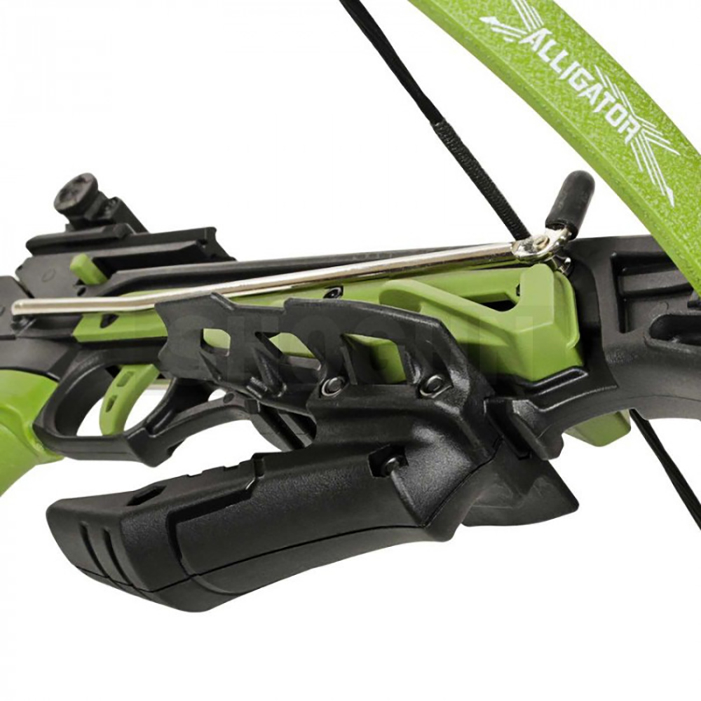 Арбалет-пистолет Alligator начальная скорость 185 фут/сек, расстояние между осями 16,5", длина натяж